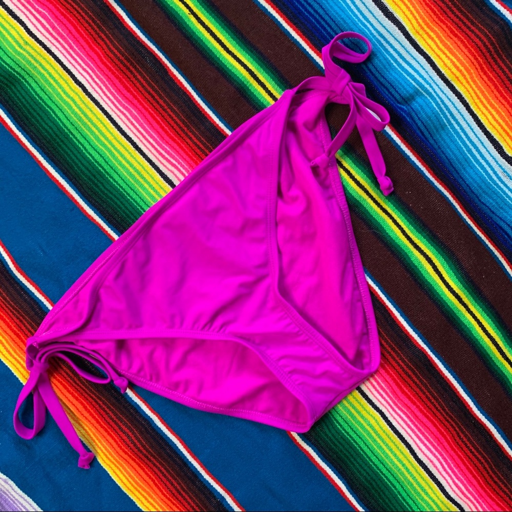 NEW Hot Pink Fuchsia Bikini Swim Bottoms 2X NWT